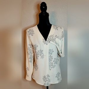 Ann Taylor Long Sleeve Floral Top